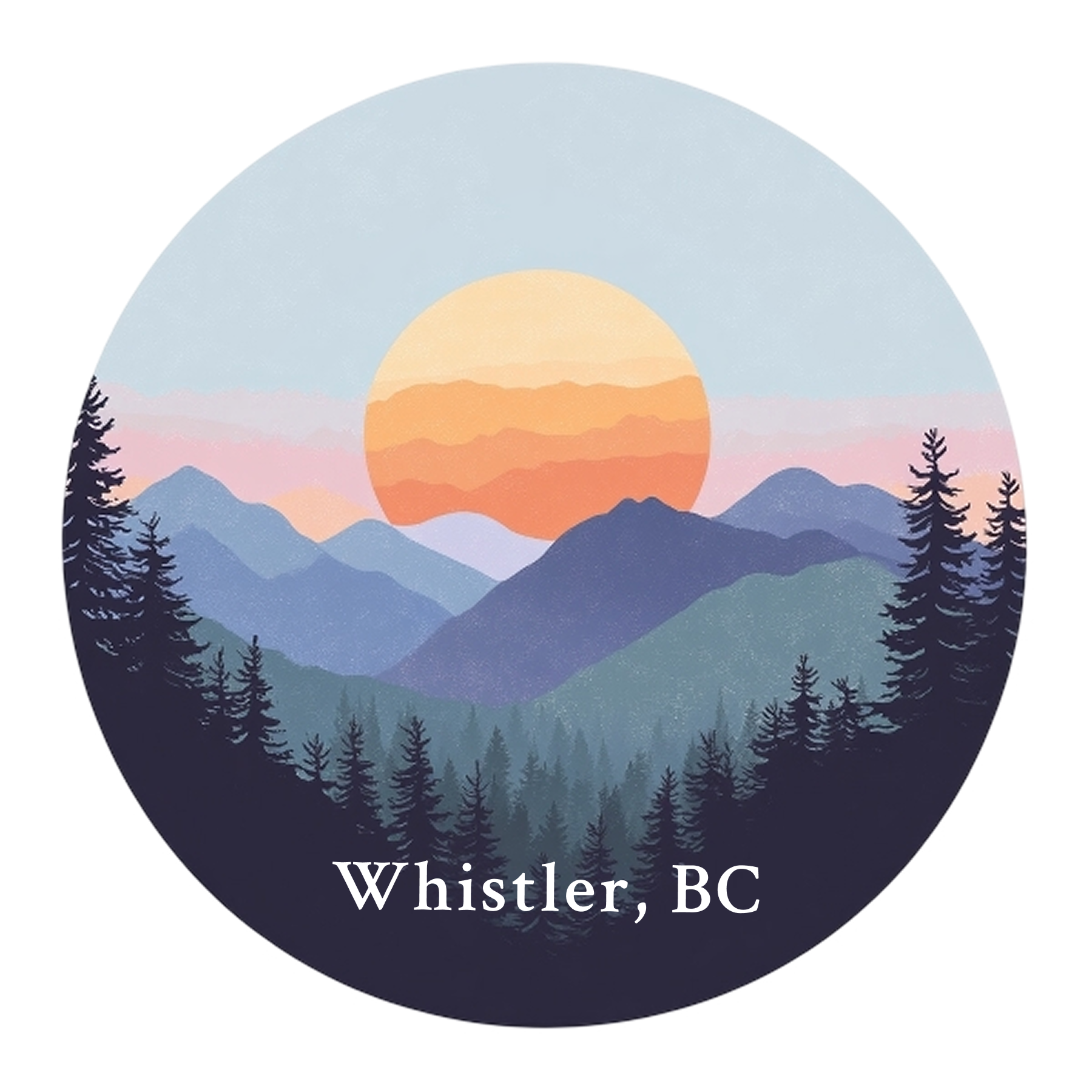 "Mountain blues"-Sticker