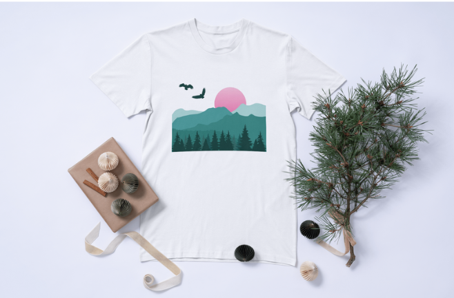 "Over Mountains" - T-shirt - Women's